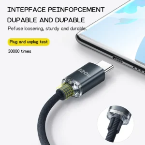 120W 6A Super Fast Charge USB Type C Cable