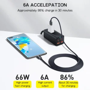 120W 6A Super Fast Charge USB Type C Cable